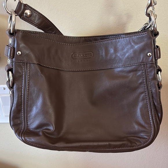 Coach Brown Leather Shoulder Bag - Picture 1 of 10